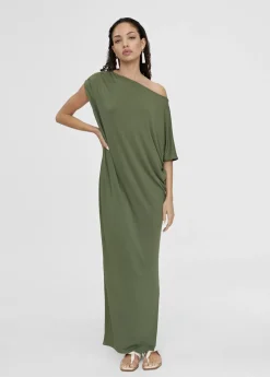 Online Vestido midi fruncido Vestidos Y Faldas