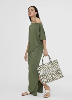 Online Vestido midi fruncido Vestidos Y Faldas