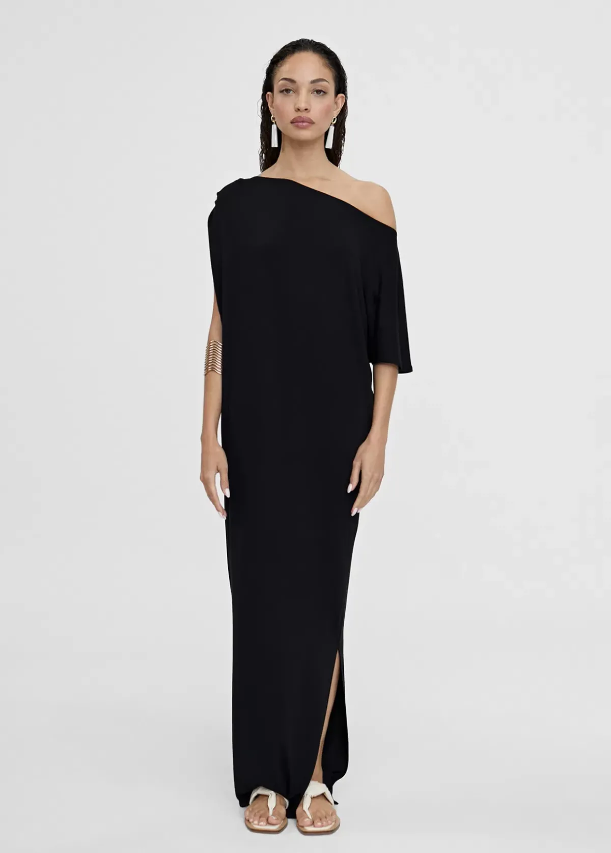 Best Vestido midi fruncido Vestidos Y Faldas