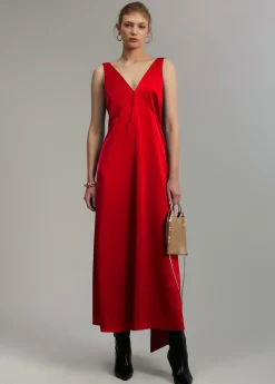 Best Vestido midi satén Vestidos Y Faldas