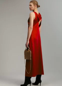 Best Vestido midi satén Vestidos Y Faldas