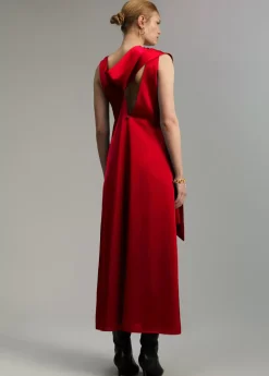 Best Vestido midi satén Vestidos Y Faldas