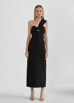 Outlet Vestido midi tirante asimétrico Vestidos Y Faldas