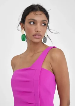 Discount Vestido midi tirante asimétrico Vestidos Y Faldas