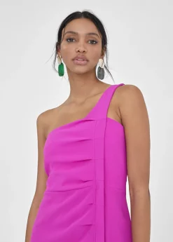 Discount Vestido midi tirante asimétrico Vestidos Y Faldas