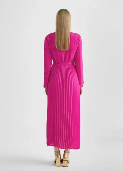 Outlet Vestido plisado con manga Vestidos Y Faldas