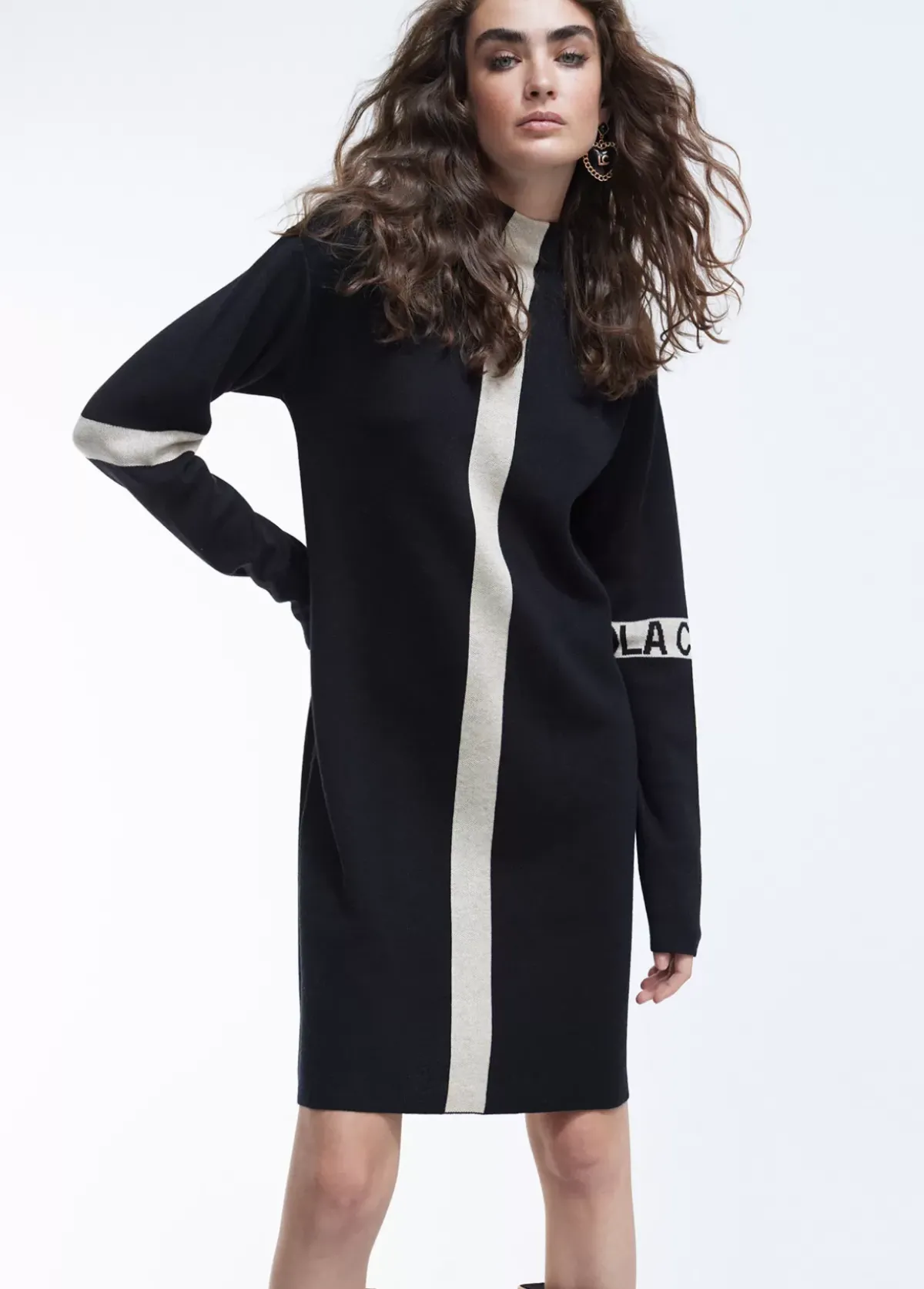 Sale Vestido punto bicolor Punto|Vestidos Y Faldas