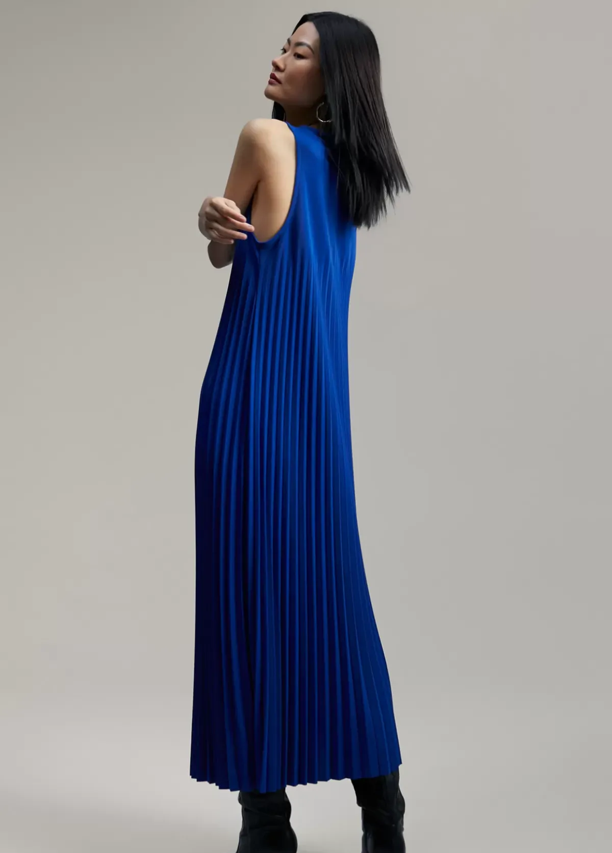 Online Vestido sin manga plisado Vestidos Y Faldas