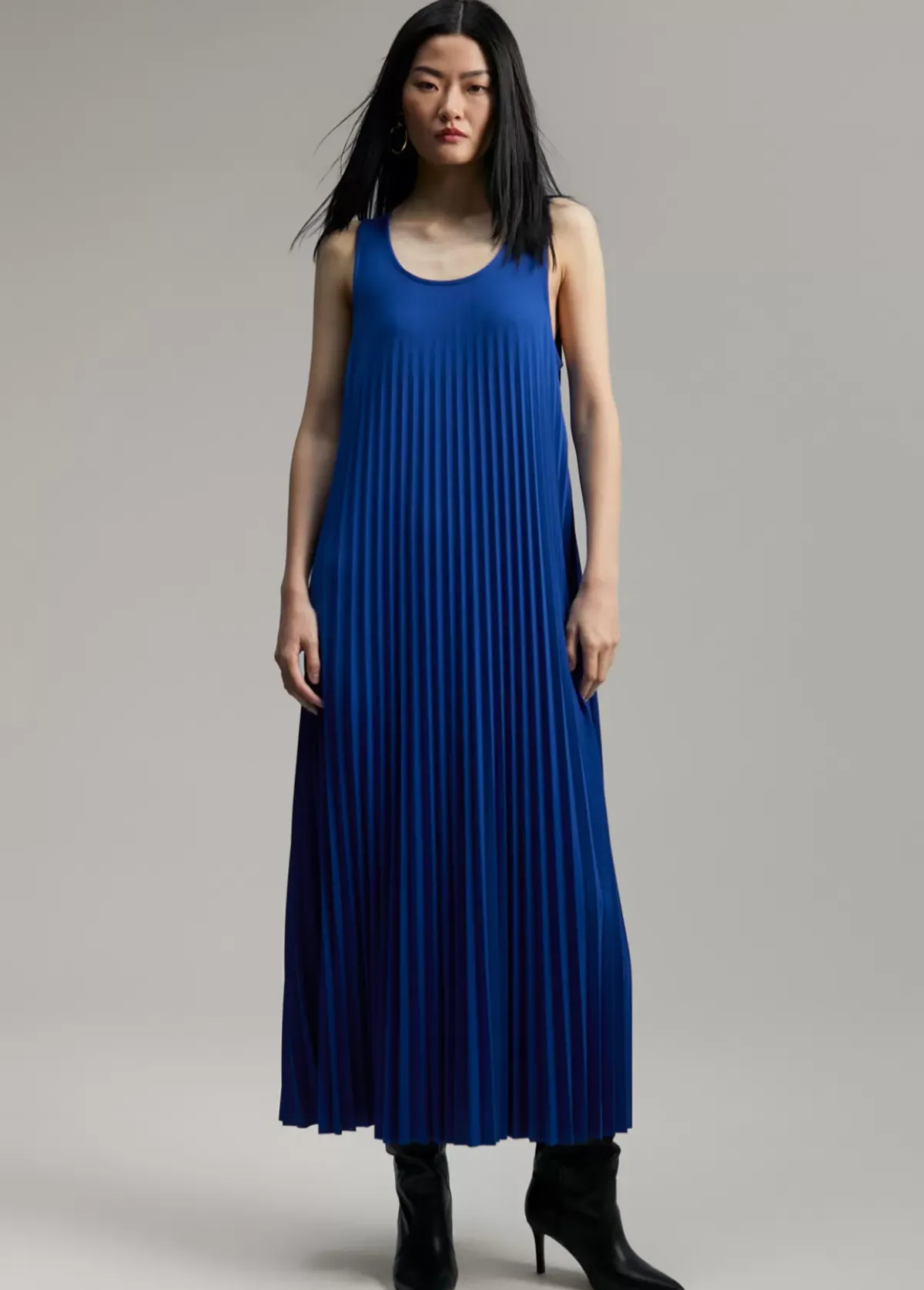 Online Vestido sin manga plisado Vestidos Y Faldas