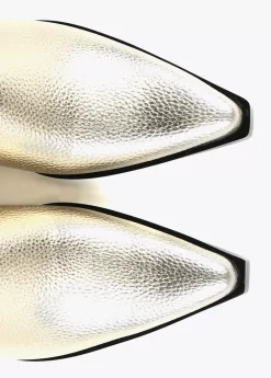 Clearance Zueco dorado con punta Calzado